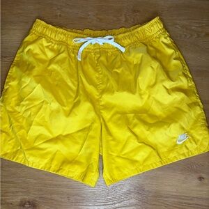 Nike Men's Yellow Swim Trunks